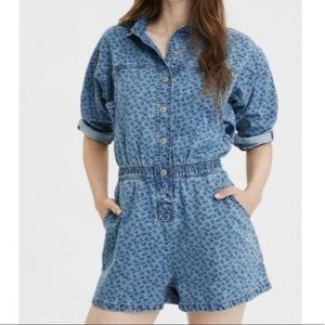 AE Denim Coverall Romper
